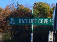 Ratcliff Cove Road marker - Haywood County